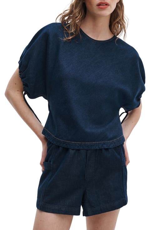 Laura Tie Cuff Denim Shirt
