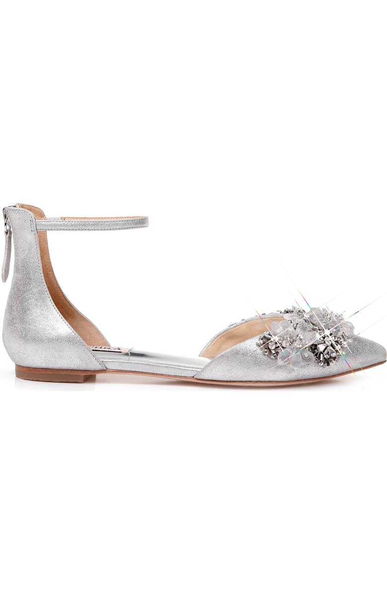 Badgley Mischka Collection Badgley Mischka Abby Ankle Strap Flat, Alternate, color,