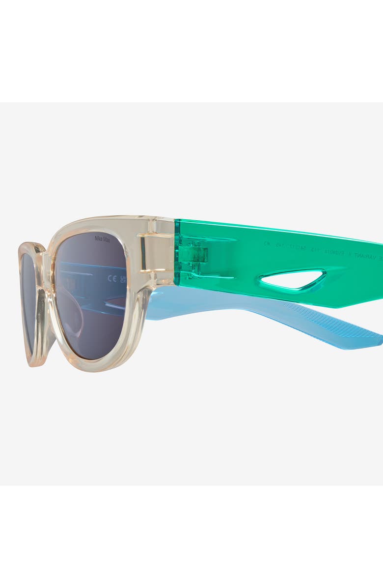 Nike Variant II 54mm Oval Sunglasses, Alternate, color, Coconut Milk / Navy