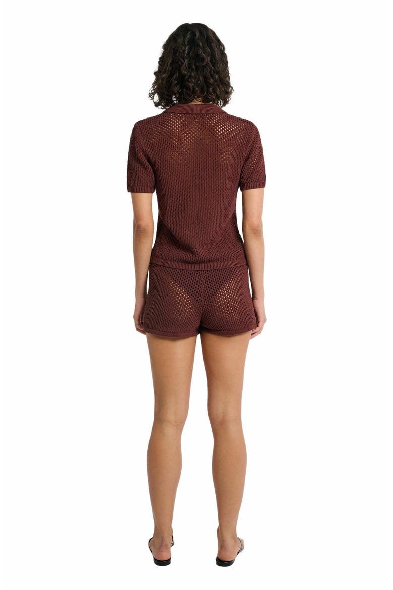 Crochet Knit Micro Short, Alternate, color, RUM