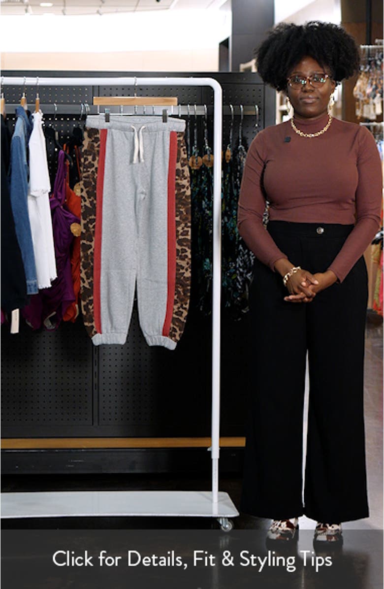 Leopard Stripe Cotton Joggers, sales video thumbnail