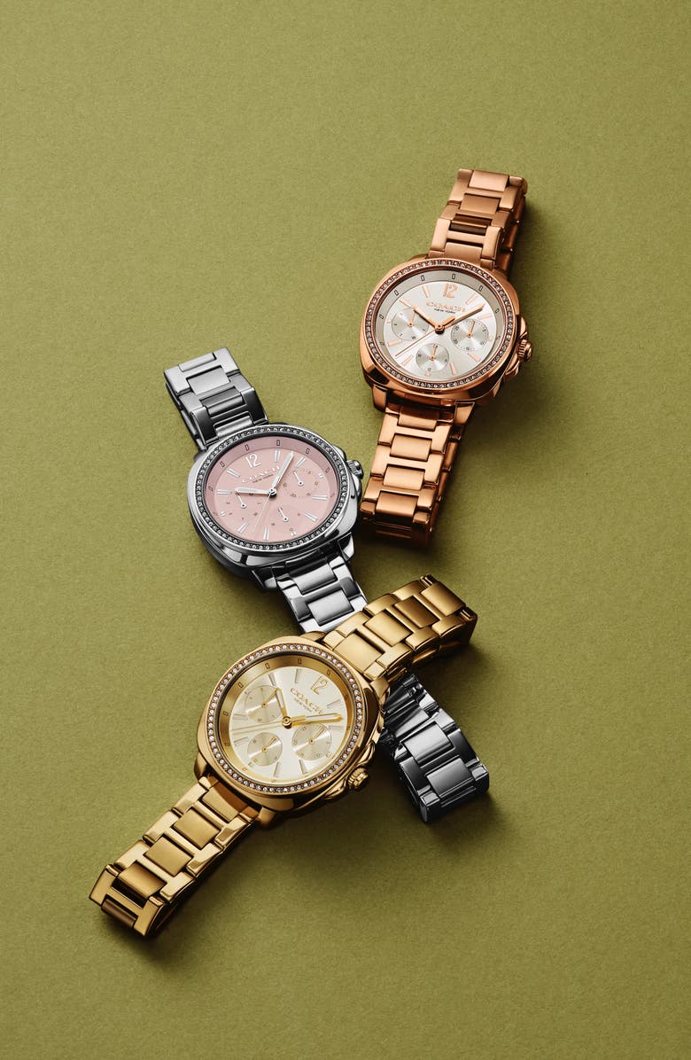 COACH Kitt Bracelet Watch, 34mm, Alternate, color, Gold