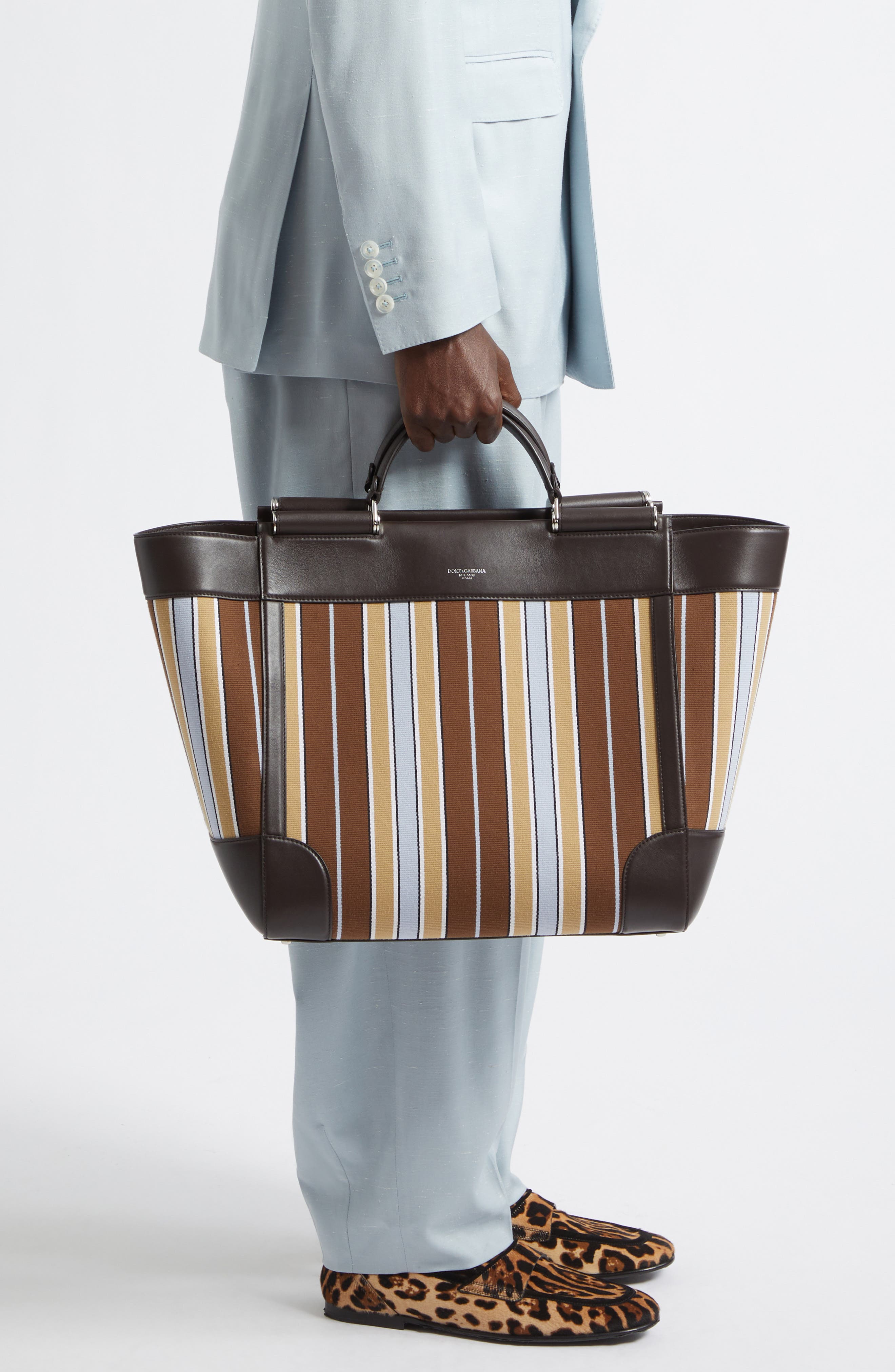 Sicily Stripe Jacquard Shoulder Bag, Alternate, color, MULTICOLOR MARRONE