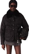 maje Reversible sequin puffer jacket