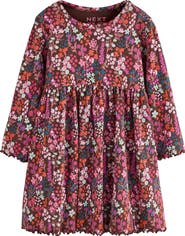 NEXT Kids' Ditsy Floral Rib Jersey Dress