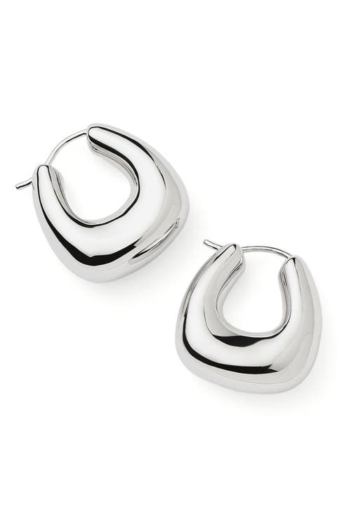 ☆MISSOMA☆ Ovate Hoop Earrings フープピアス Fine Diamond Ovate Mini Hoop Earrings | 14ct Solid Gold
