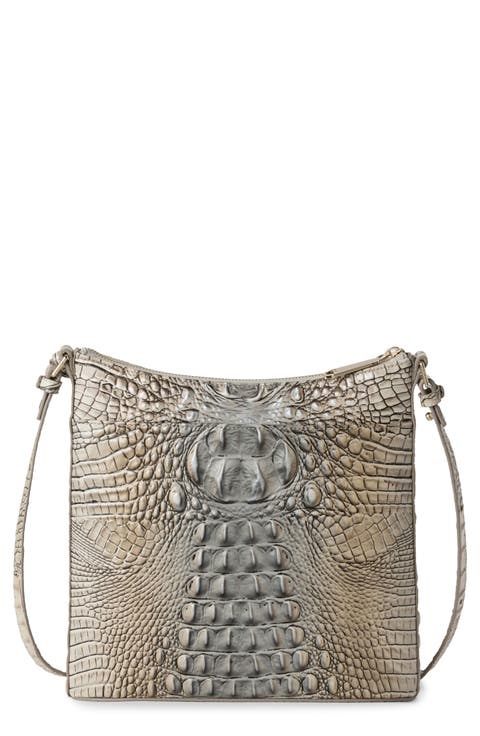 Katie Croc Embossed Leather Crossbody Bag