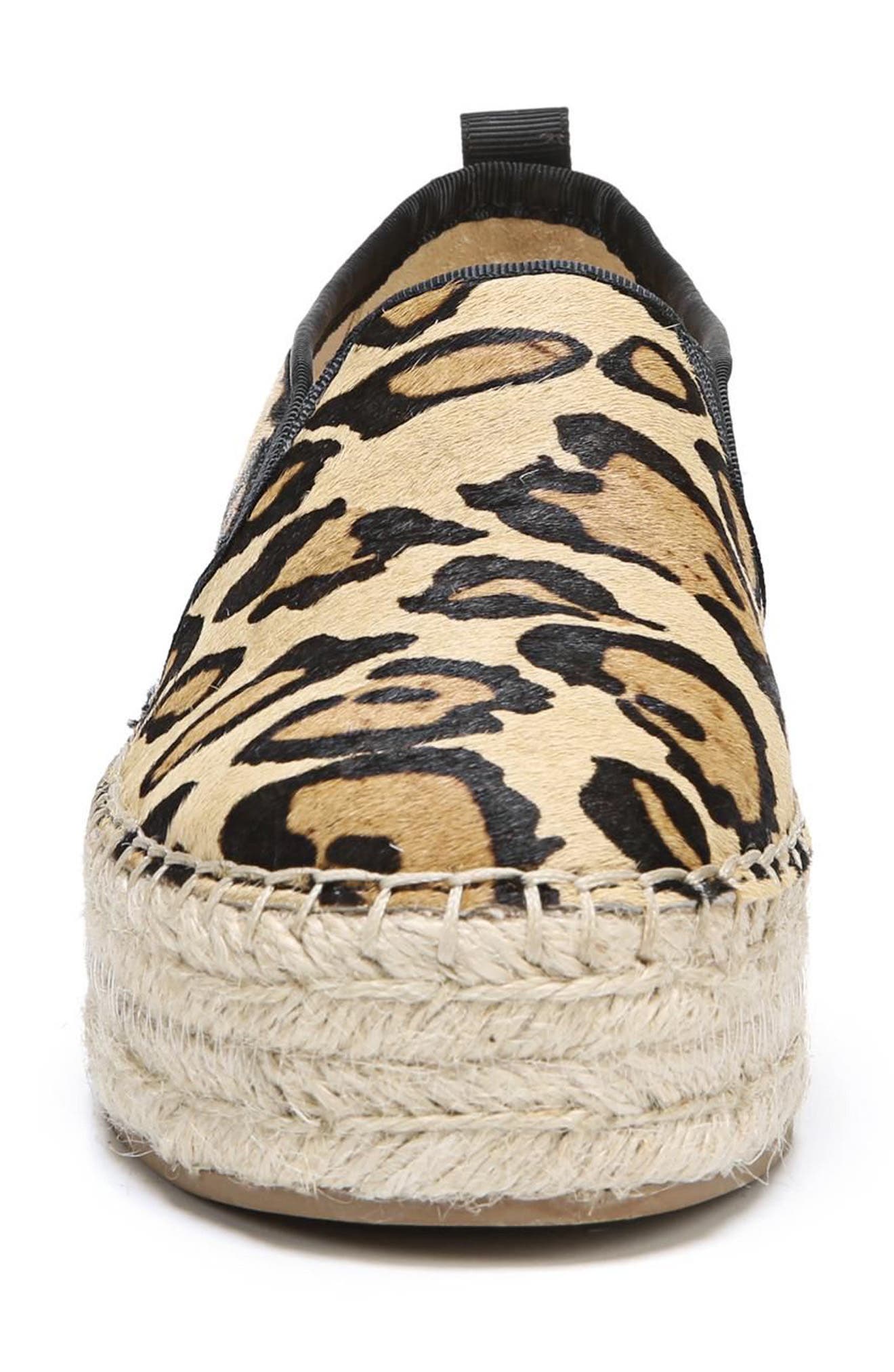 'Carrin' Espadrille Flat, Alternate, color, NEW NUDE LEOPARD CALF HAIR