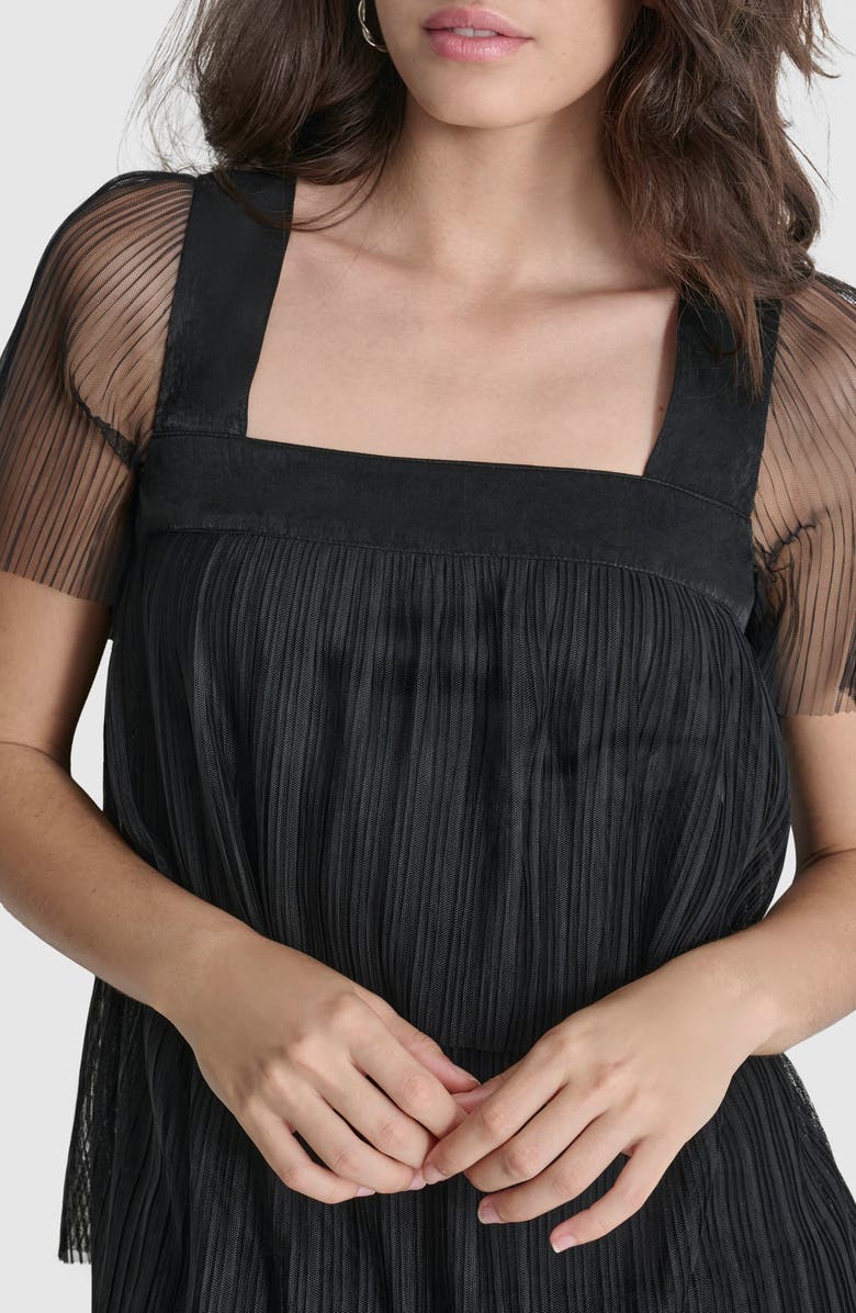 DKNY Plissé Shift Dress, Alternate, color, 