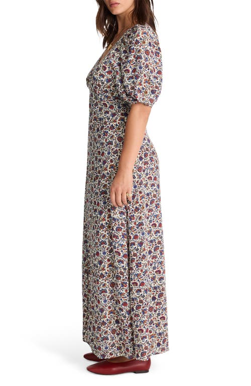 Madewell Puff Sleeve Empire Waist Maxi Dress In Multi