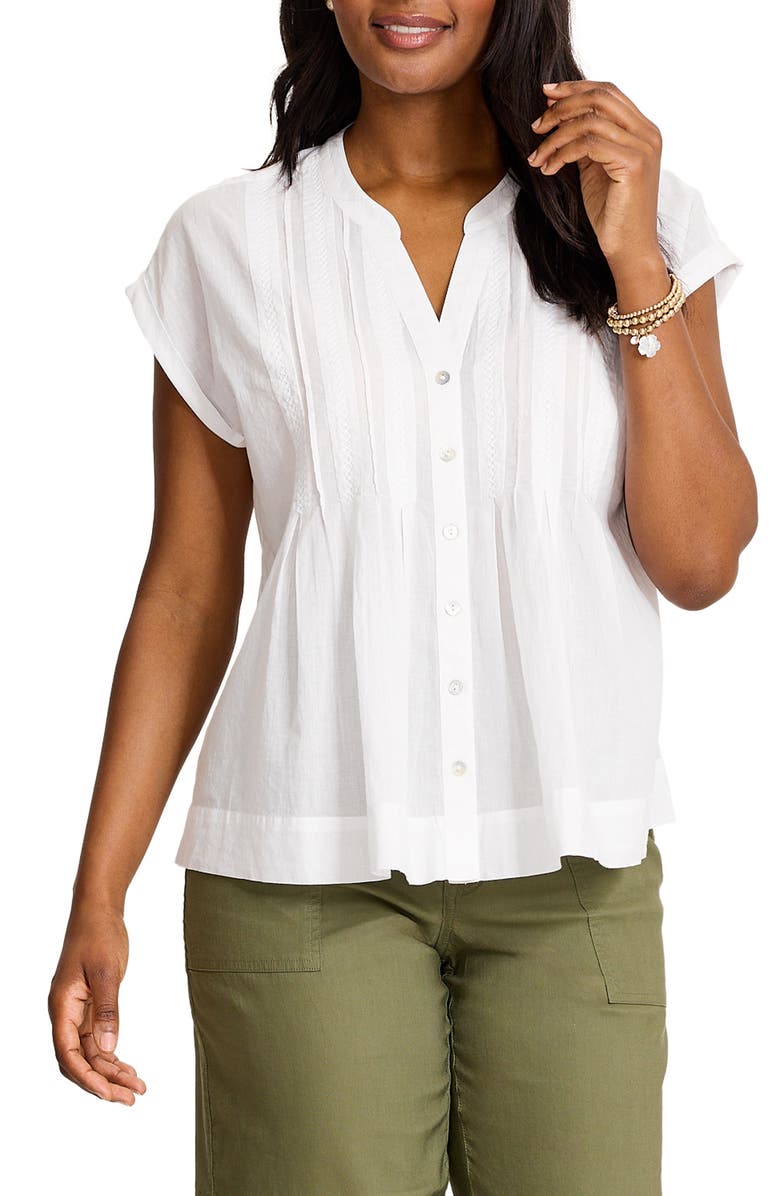 Tommy Bahama Voile Voyage Button-Up Top, Alternate, color, White