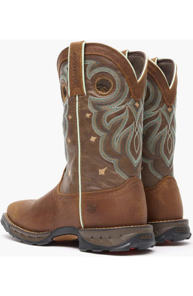 DURANGO Maverick Women
s Steel Toe Waterproof Western Work Boot, Alternate, color, Rugged Tan