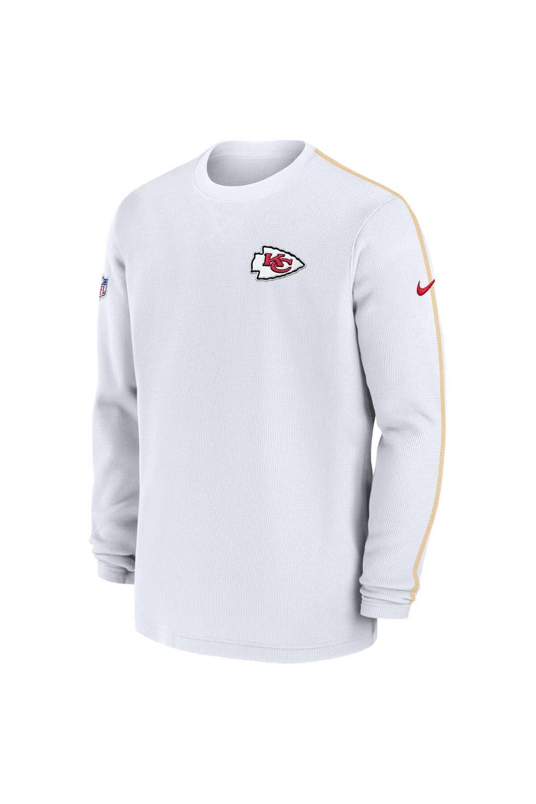Men's Nike Red Kansas City Chiefs 2024 Sideline Coaches Long Sleeve Top, Alternate, color, White