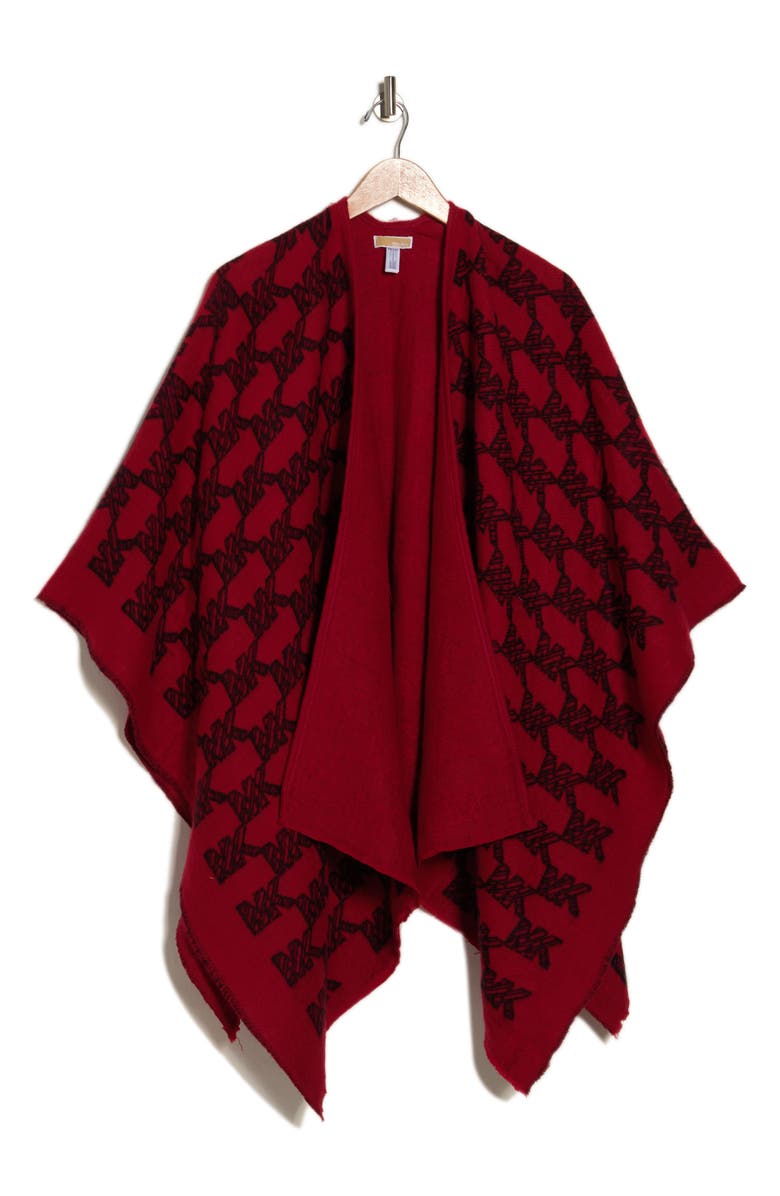 Michael Kors Checkerboard Yarn Dye Ruana, Alternate, color, 