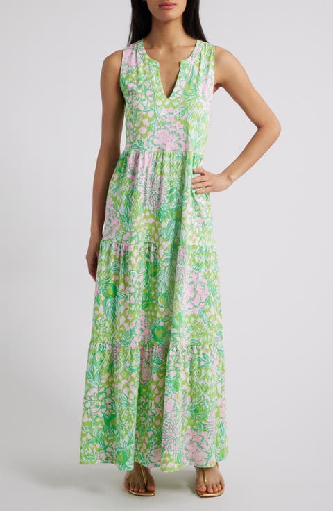 Sydnee Tiered Cotton Maxi Sundress