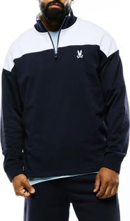 Psycho Bunny Gabe French Terry Quarter-Zip Pullover
