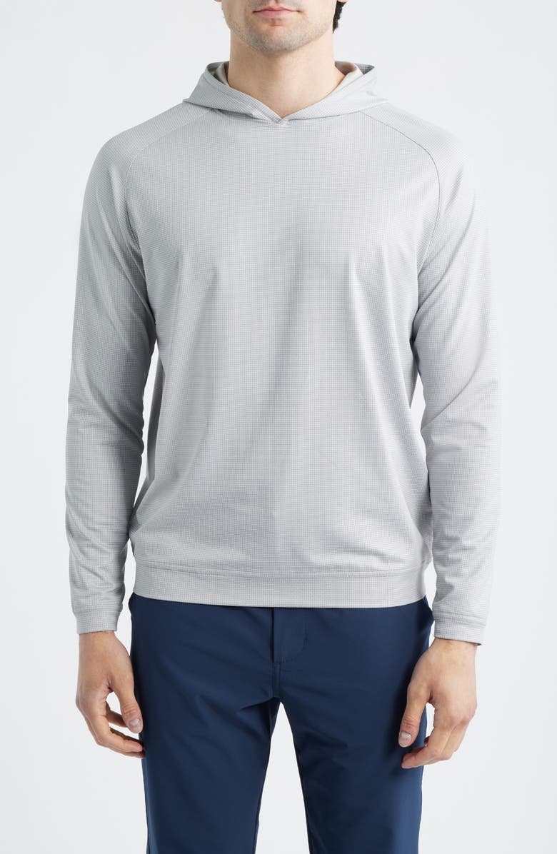 Peter Millar Pine Performance Hoodie, Main, color, Gale Grey
