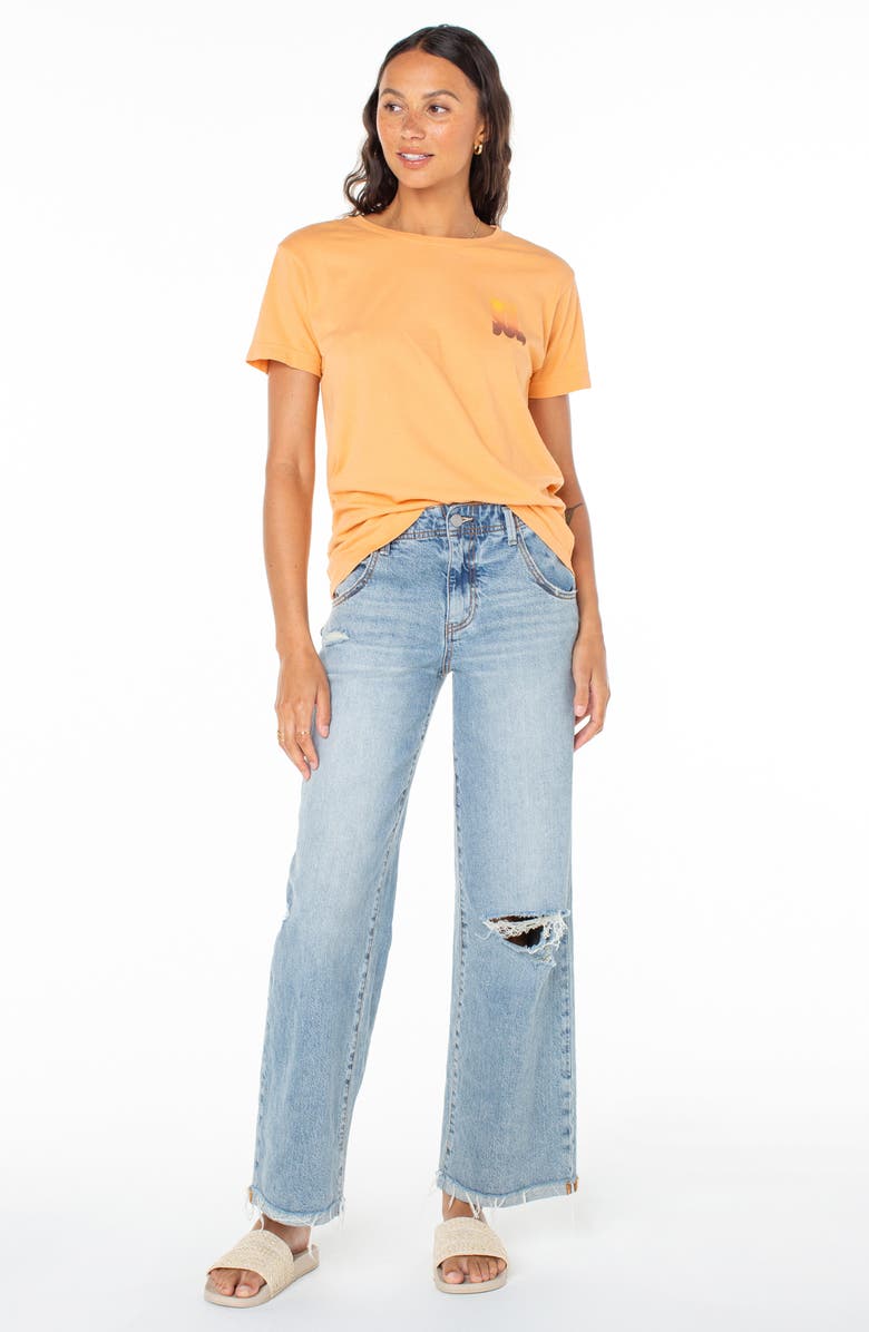 Roxy Graphic Print T-Shirt, Alternate, color, Muskmelon