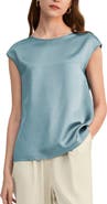 Lilysilk LILYSILK Women's Basic Cap Sleeves Silk Tee