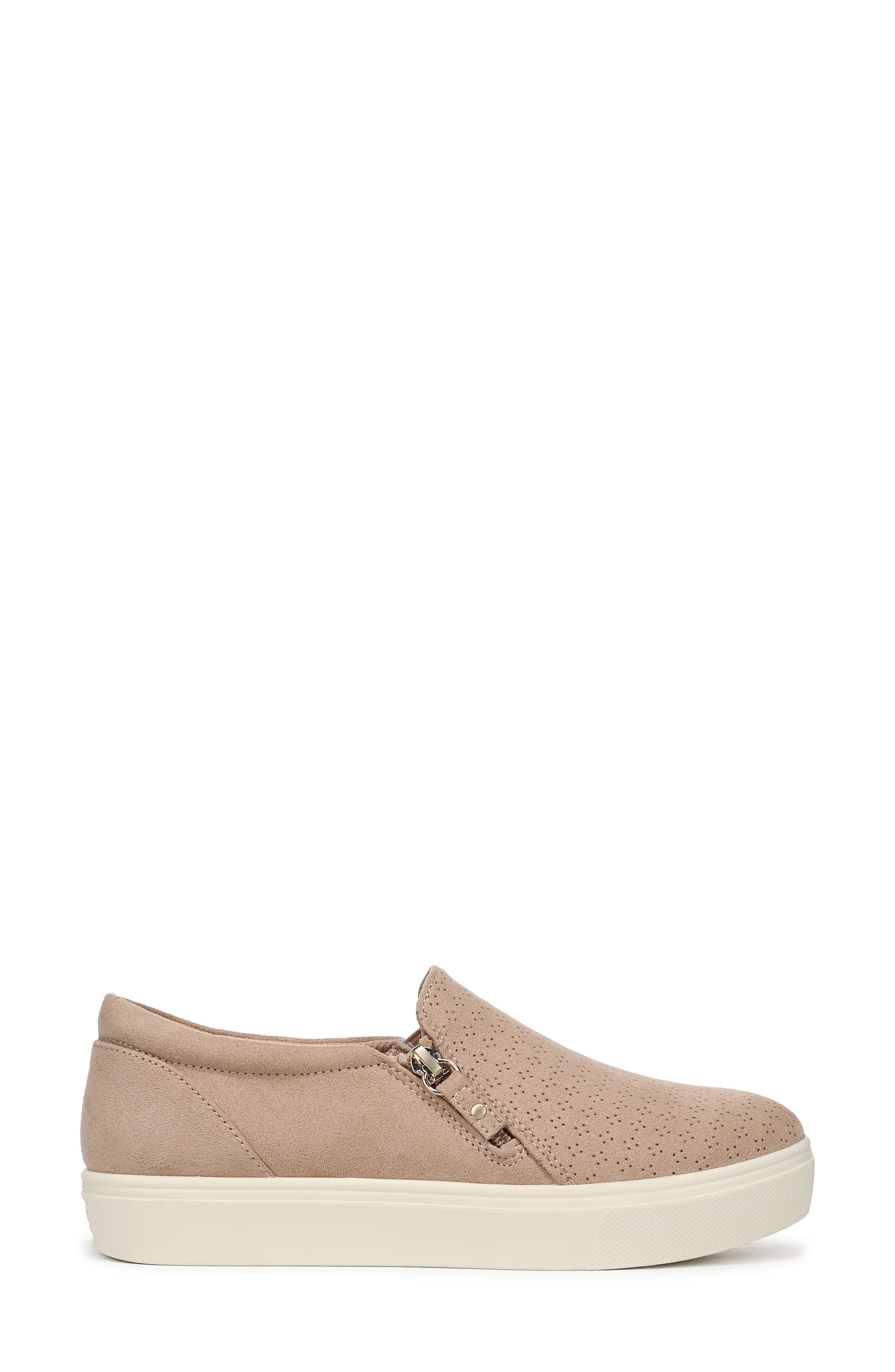 Madison Side Zip Slip-On Sneaker, Alternate, color, CUBAN SAND FAUX LEATHER