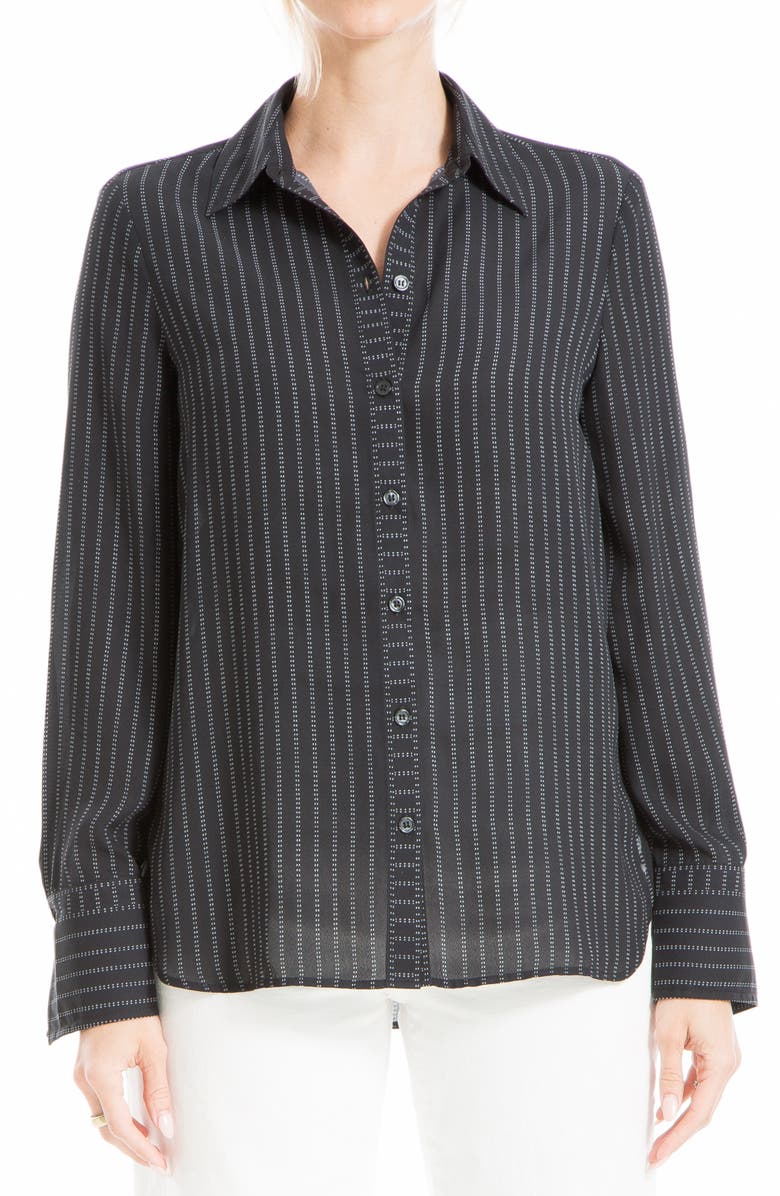 MAX STUDIO Printed Long Sleeve Button-Up Shirt, Main, color, Bkivodss