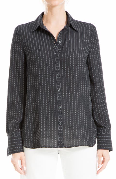 Printed Long Sleeve Button-Up Shirt