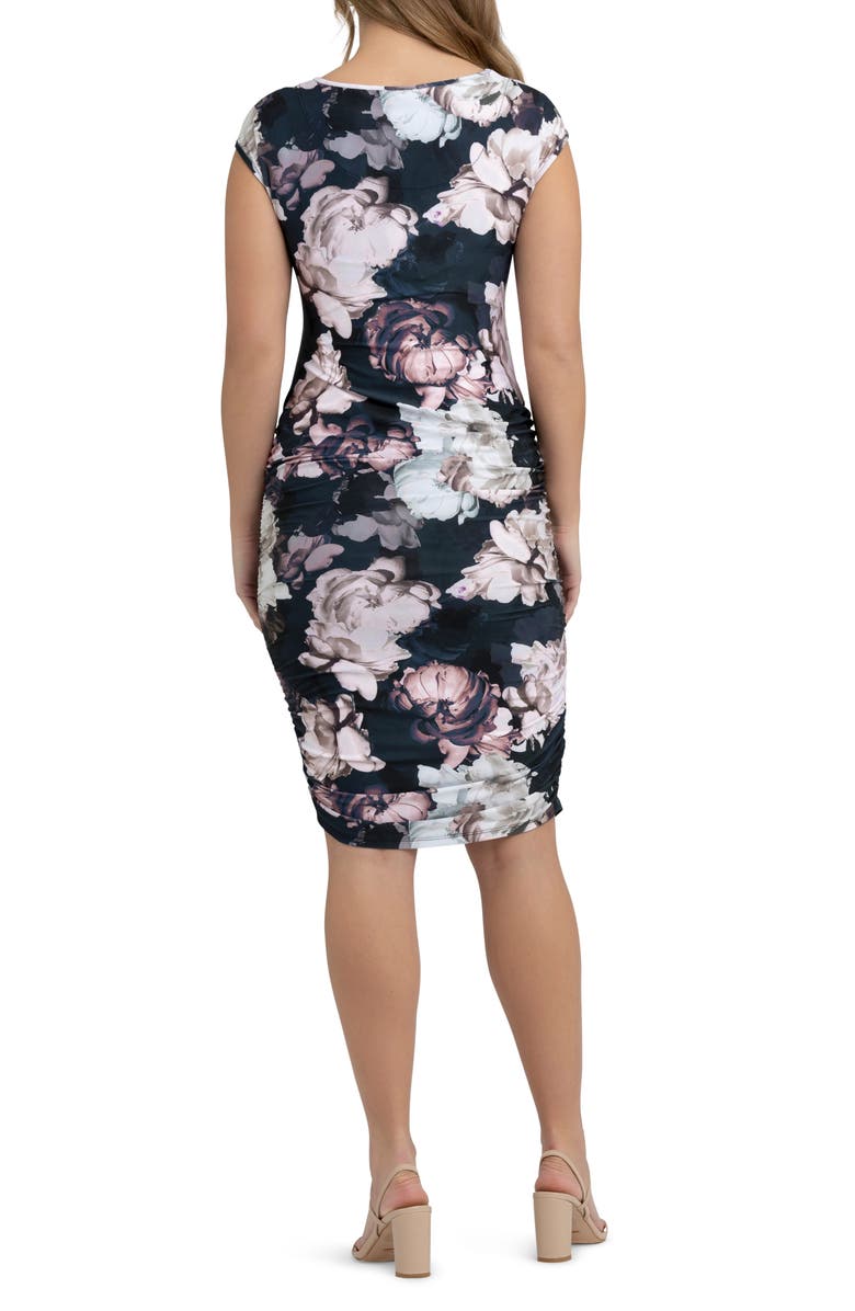 Ripe Maternity Dahila Cross My Heart Twist Front Maternity Dress, Alternate, color, Navy Multi