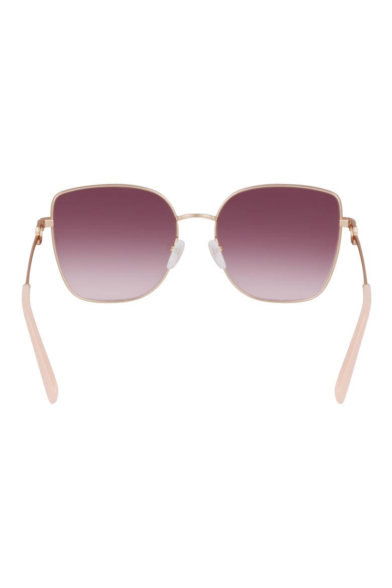 Foulonn 58mm Gradient Butterfly Sunglasses, Alternate, color, ROSE GOLD/GRADIENT BROWN