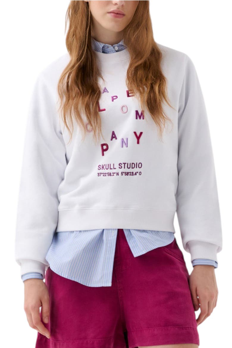 Multiletter Sweater, Main, color, White