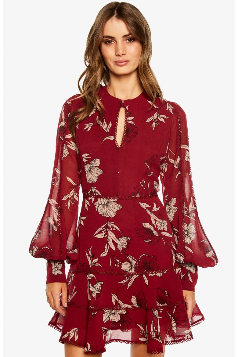 Tammy Floral Dress, Alternate, color, BOYSENBERRY FLORAL