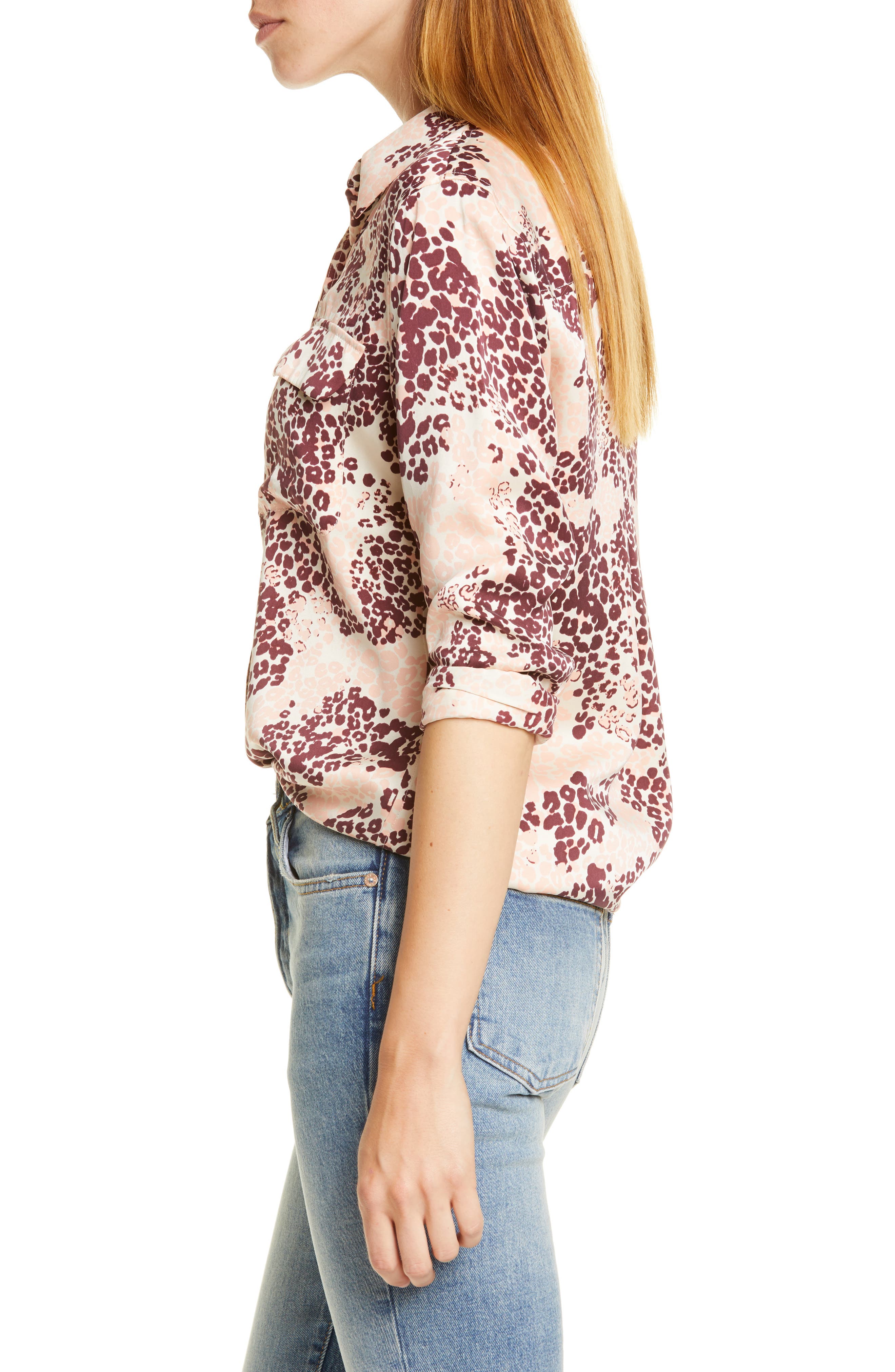 Equipment Slim Signature Print Silk Blend Shirt (Women) | Nordstromrack