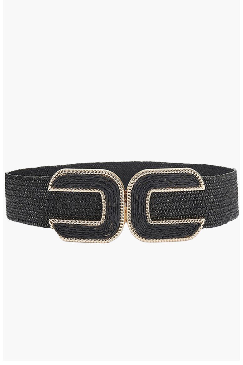 Woven Statement Waist Belt, Main, color, Black