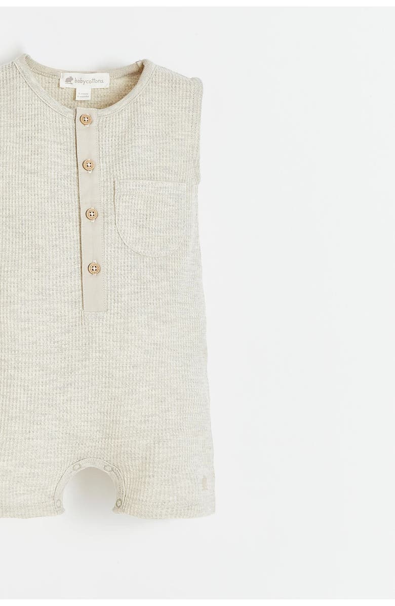 Babycottons Waffle Coverall for Infant, Alternate, color, Grey/Melange