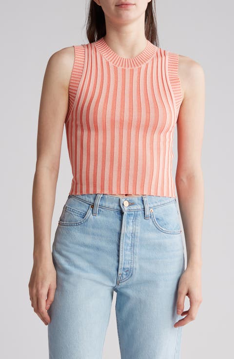 French Rib Sleeveless Sweater