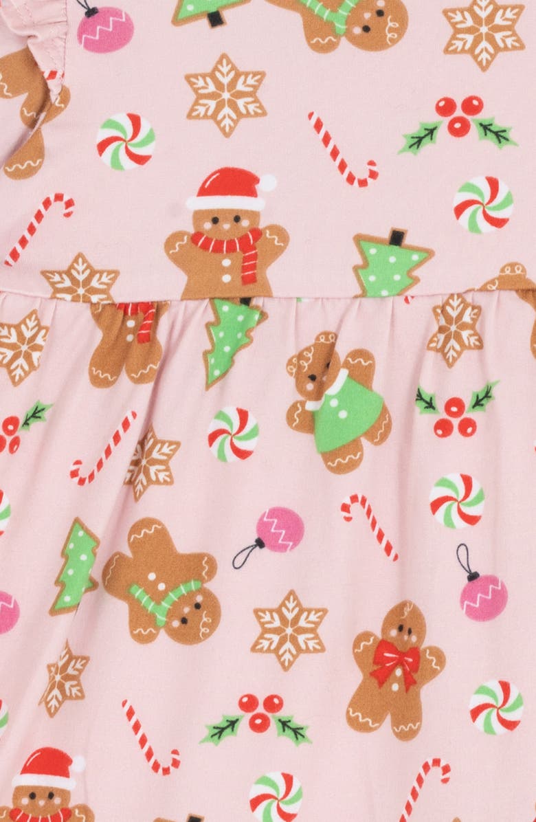 Rare Editions Holiday 4-Piece Assorted Long Sleeve Dresses & Headbands Set, Alternate, color, Pink