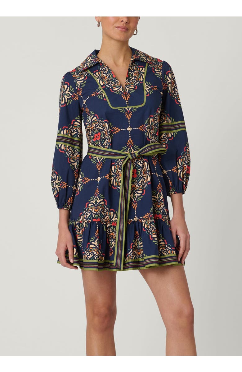 Shoshanna Evans Paltz Print Dress, Main, color, Navy Multi