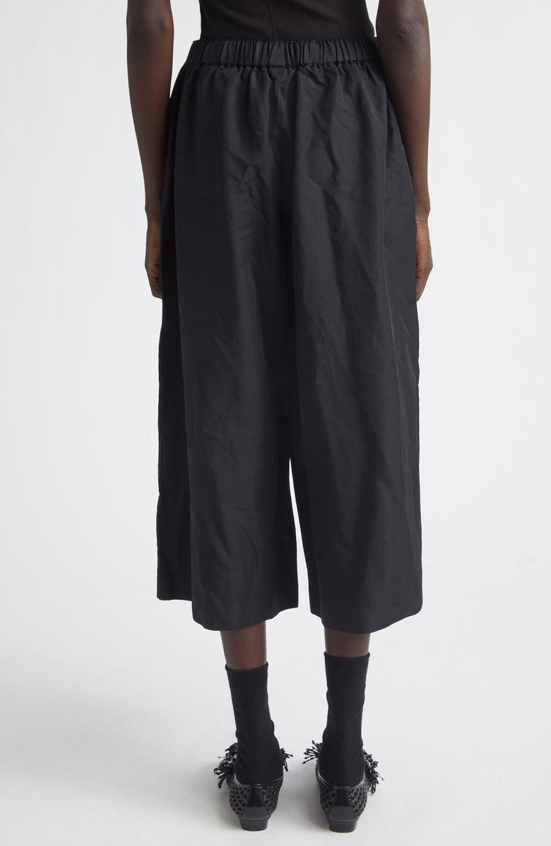 Comme des Garçons Comme des Garçons Crop Twill Wide Leg Pants, Alternate, color, Black