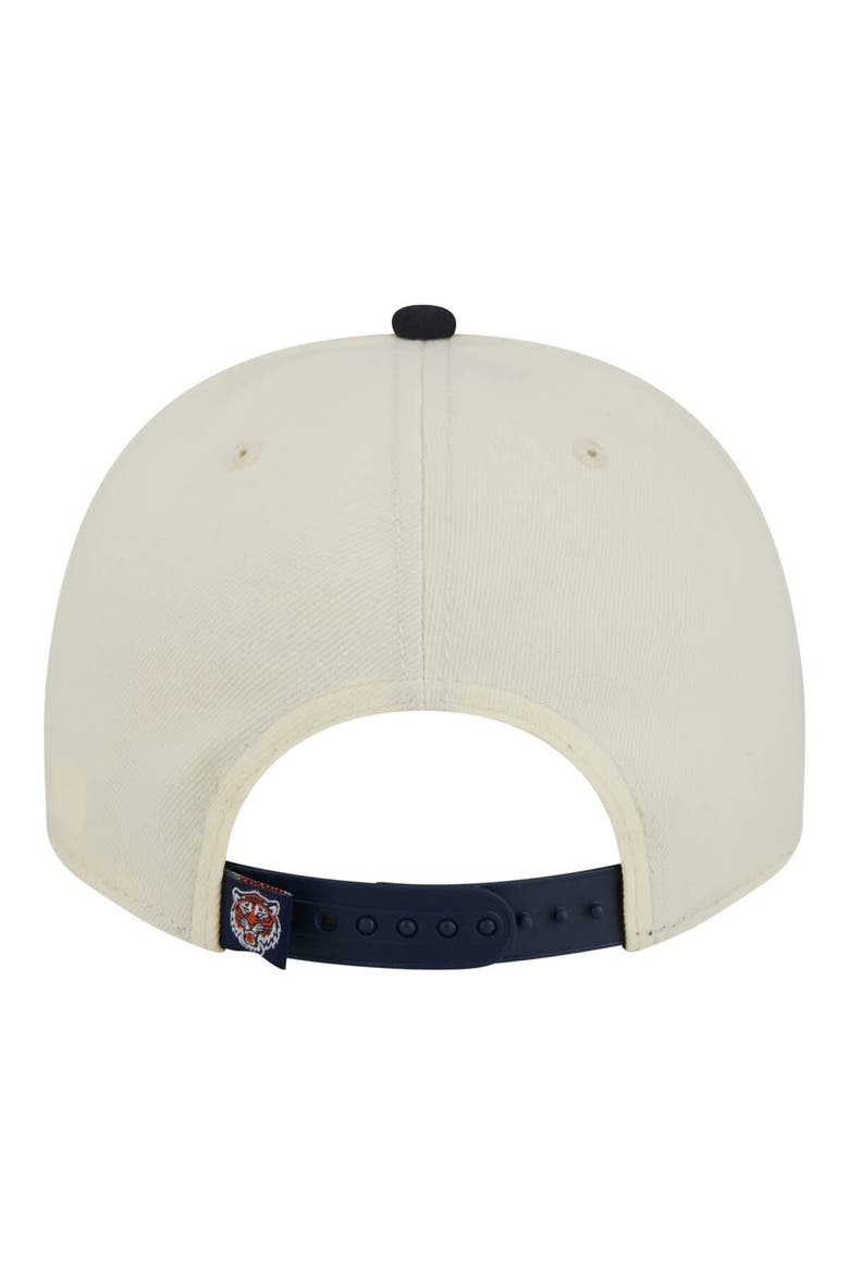 Men's New Era  Cream/Navy Detroit Tigers Classic A-Frame 9FIFTY Snapback Hat, Alternate, color, Cream
