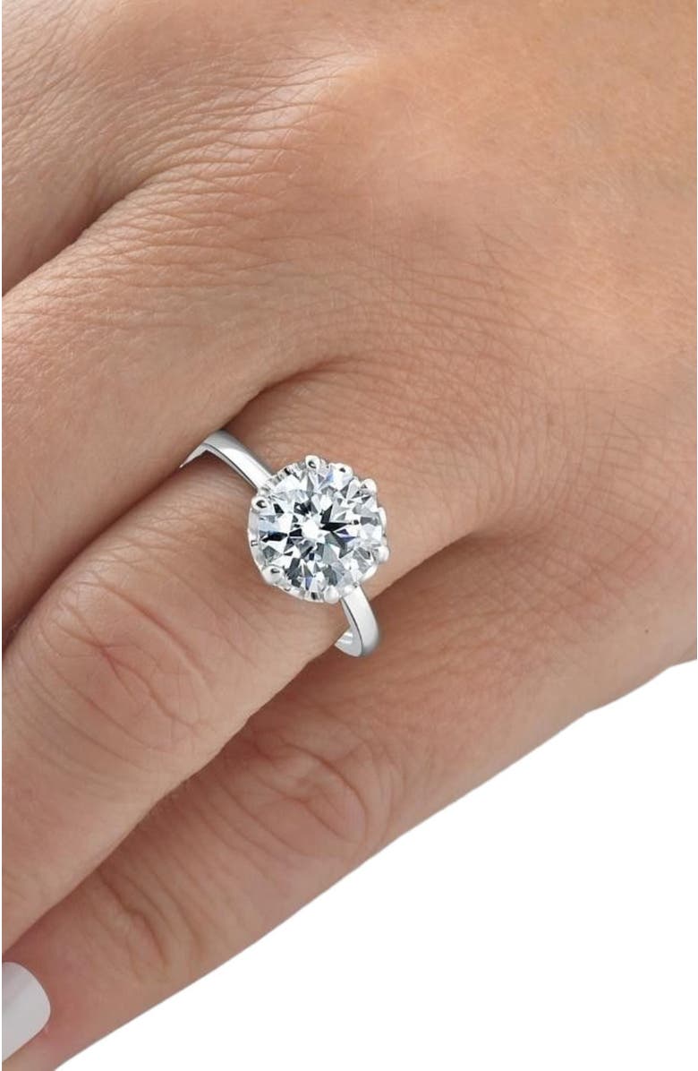 Bliss Diamond 3Ct Round Cut Certified Lab Grown Diamond Engagement Ring or Gold, Alternate, color, 