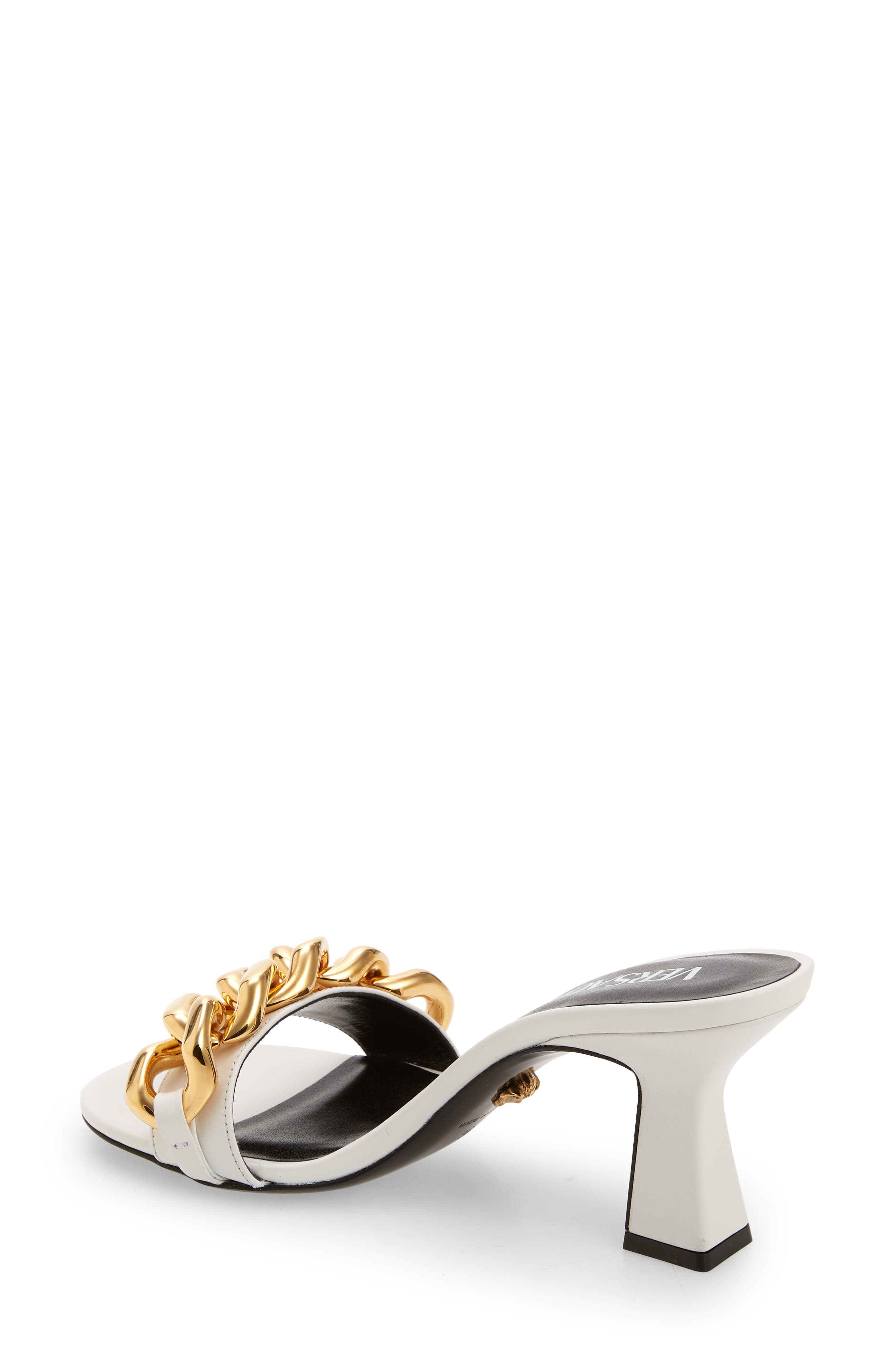 Versace Medusa Chain Slide Sandal, Alternate, color, 