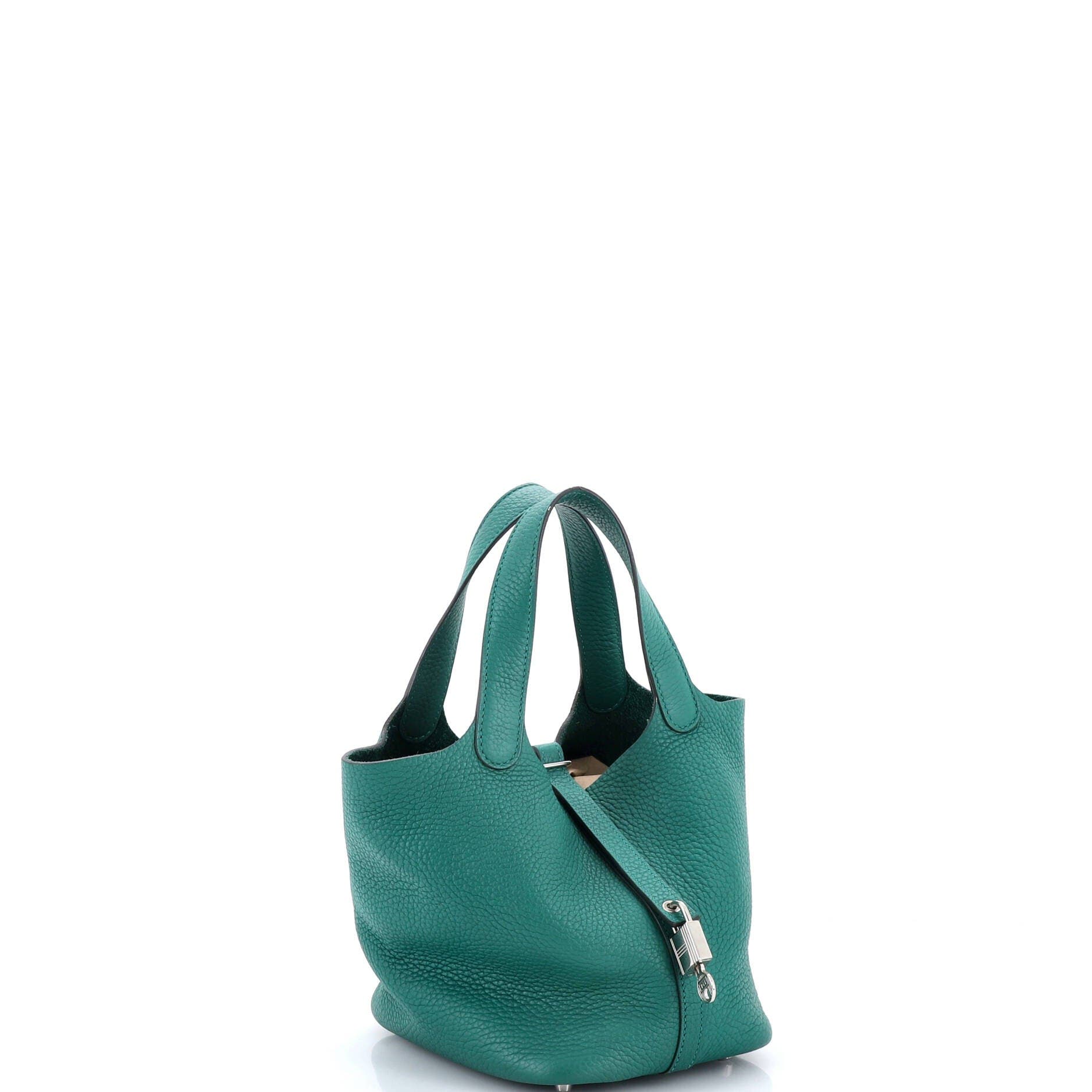 Pre-Owned Hermes Picotin Lock Bag Clemence PM, Alternate, color, Vert Vertigo