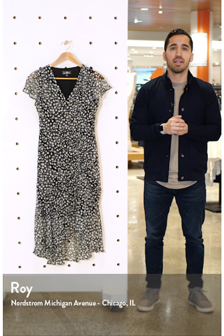 Printed Ruched Midi Dress video