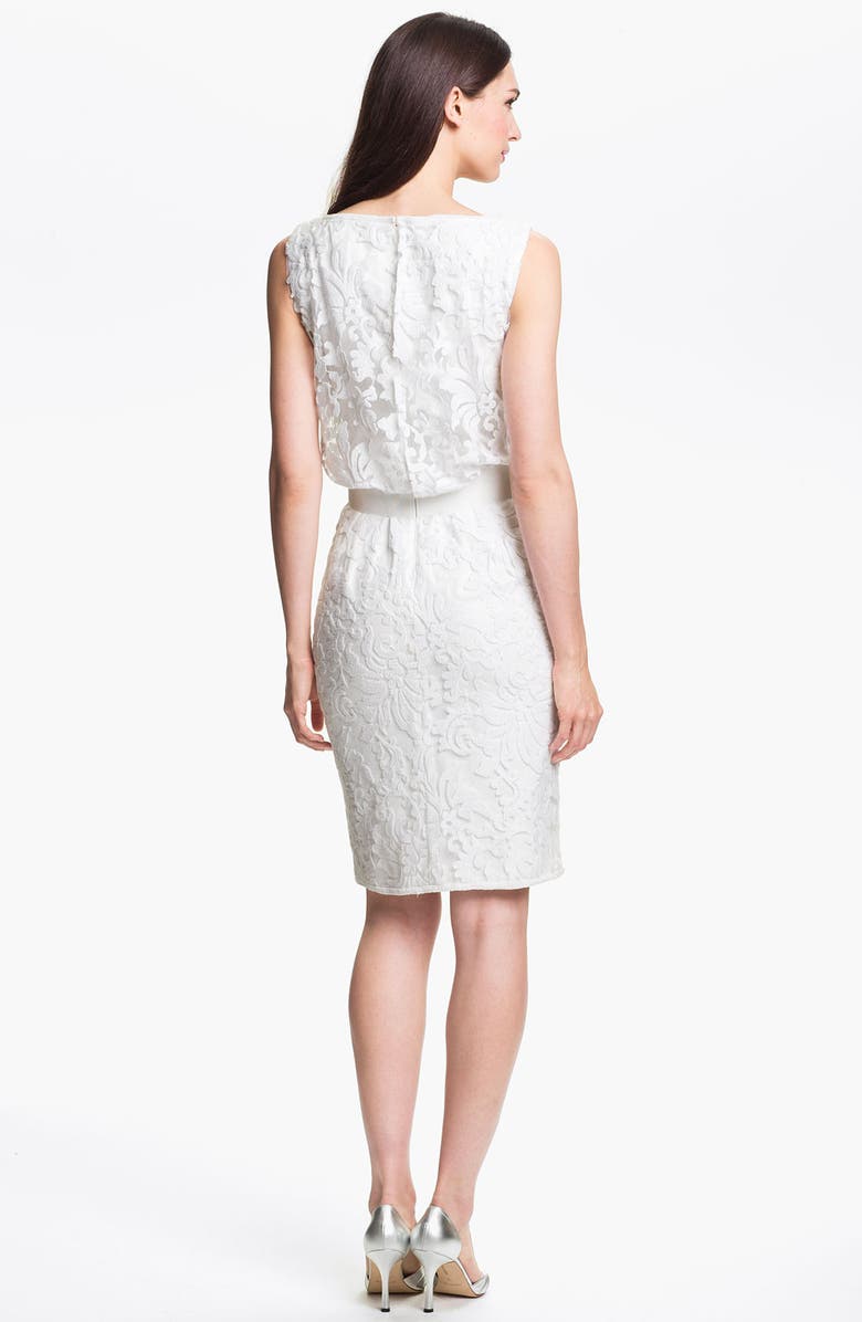 Tadashi Shoji Tulle & Lace Blouson Dress, Alternate, color, 