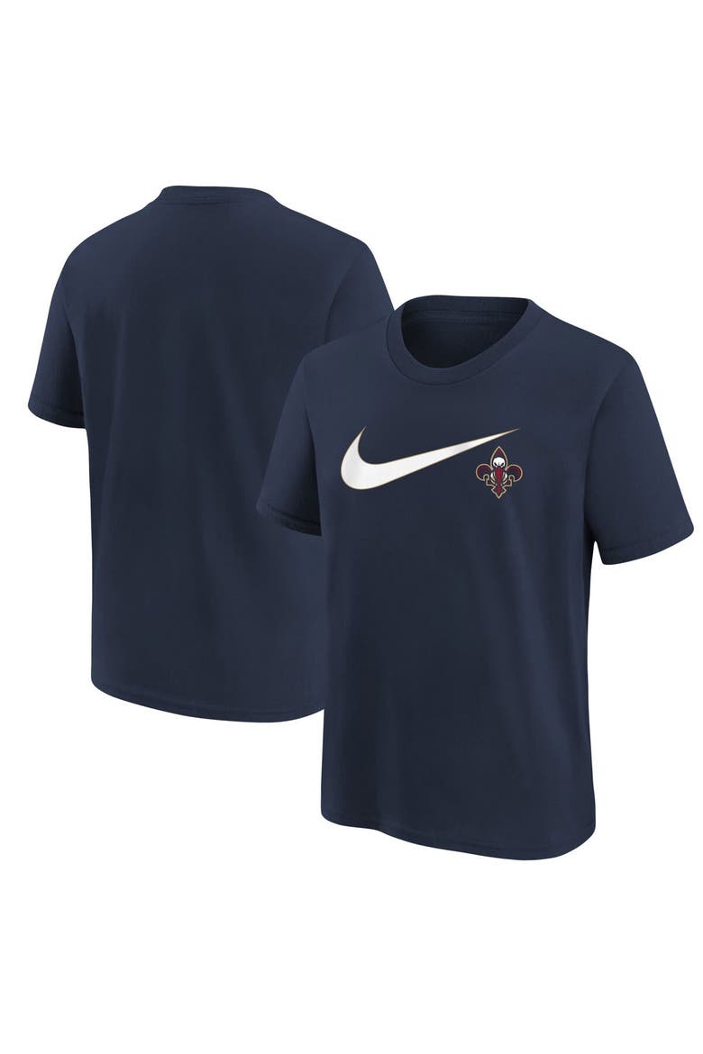 Youth Nike Navy New Orleans Pelicans Swoosh T-Shirt, Main, color, Navy