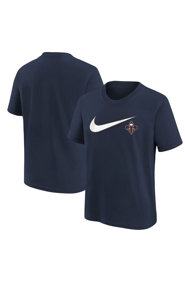 Nike Youth Nike Navy New Orleans Pelicans Swoosh T-Shirt, Main, color, Navy
