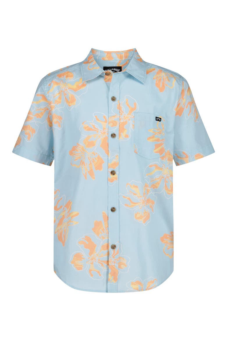 Kids' Sundays Cotton Button-Up Shirt, Main, color, MIST BLUE