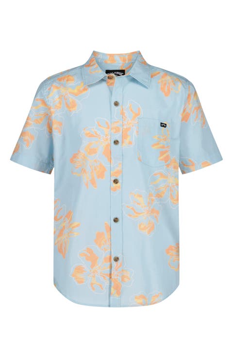 Kids' Sundays Cotton Button-Up Shirt (Big Kid)