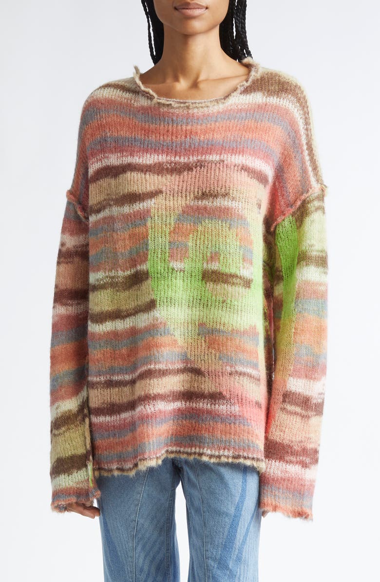 Paolina Russo Pilgrim Loose Fit Mohair & Alpaca Blend Sweater, Main, color, Autumn Leaves
