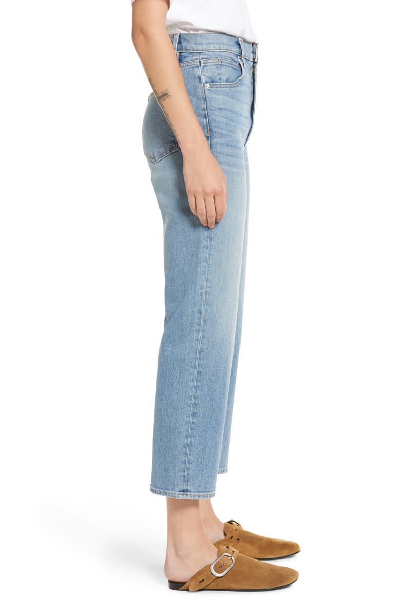 London High Waist Crop Straight Leg Jeans, Alternate, color, LOVE MATTE