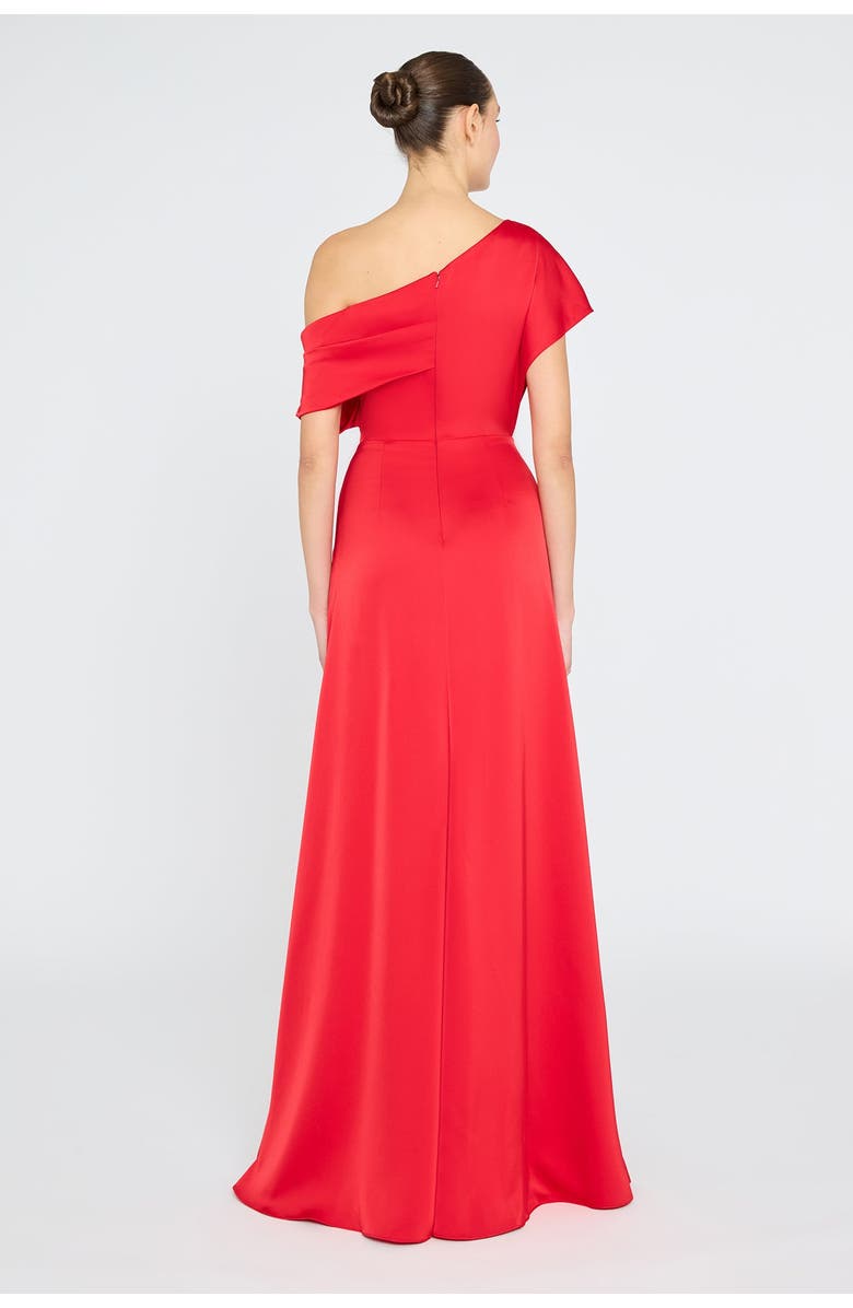 Theia Kacey Asymmetrical Gown, Alternate, color, Poppy